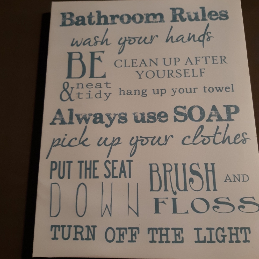 Bathroom Rules 11x14